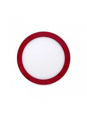 Plafón de Techo de LEDs Circular de Superficie Ø215mm 18W 1450Lm 30.000H Color Rojo