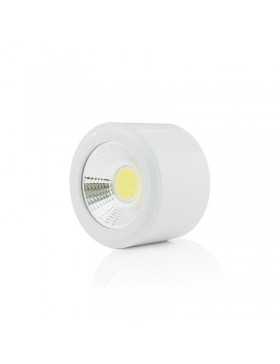 Downlight de LEDs de Superficie COB Circular Cuerpo Blanco  Ø68mm 5W 450Lm 30.000H