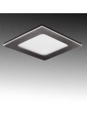 Placa de LEDs Cuadrada 120x120 mm 6W 480Lm 50.000H Niquel Satinado