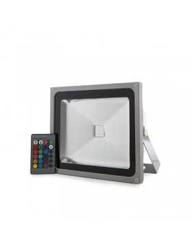 Foco Proyector LED IP65 30W RGB Mando a Distancia