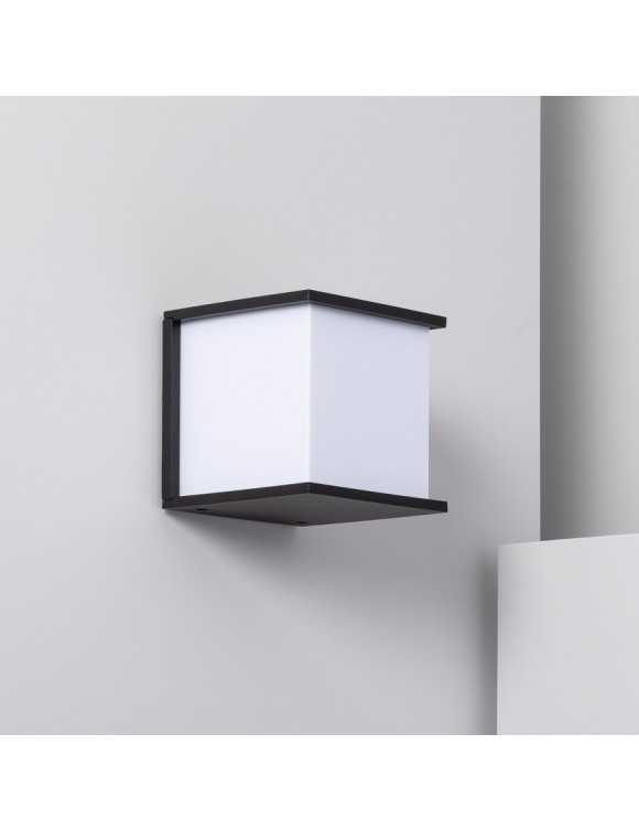 Lámpara de pared exterior tipo cubo con luz Led