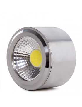Downlight de LEDs de Superficie COB Circular Cuerpo Niquel Satinado  Ø68mm 5W 450Lm 30.000H
