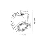 17095 CYLINDER NEGRO QR111 MAX 25W LED