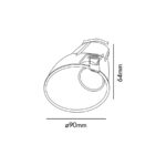 18684 FRESH BANADOR DE PARED GOLD GU10