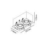 18752 FALCON SIN MARCO 2 X GU10 50W BLANCO