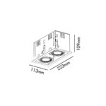 20036 NANO COLIN 2 CON MARCO NEGRO LED 14 24W 2700K 20