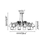 21290 RETRO COLGANTE NEGROCOBRE 12L E14 MAX 20W
