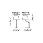 21372 ETERNA SOBREMESA CROMO E27 15W