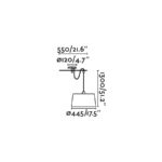 21500 FUSTA COLGANTE BLANCO E27 20W