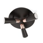 LAO PLAFON NEGRO/COBRE LED 3 X 4,5W 3000K