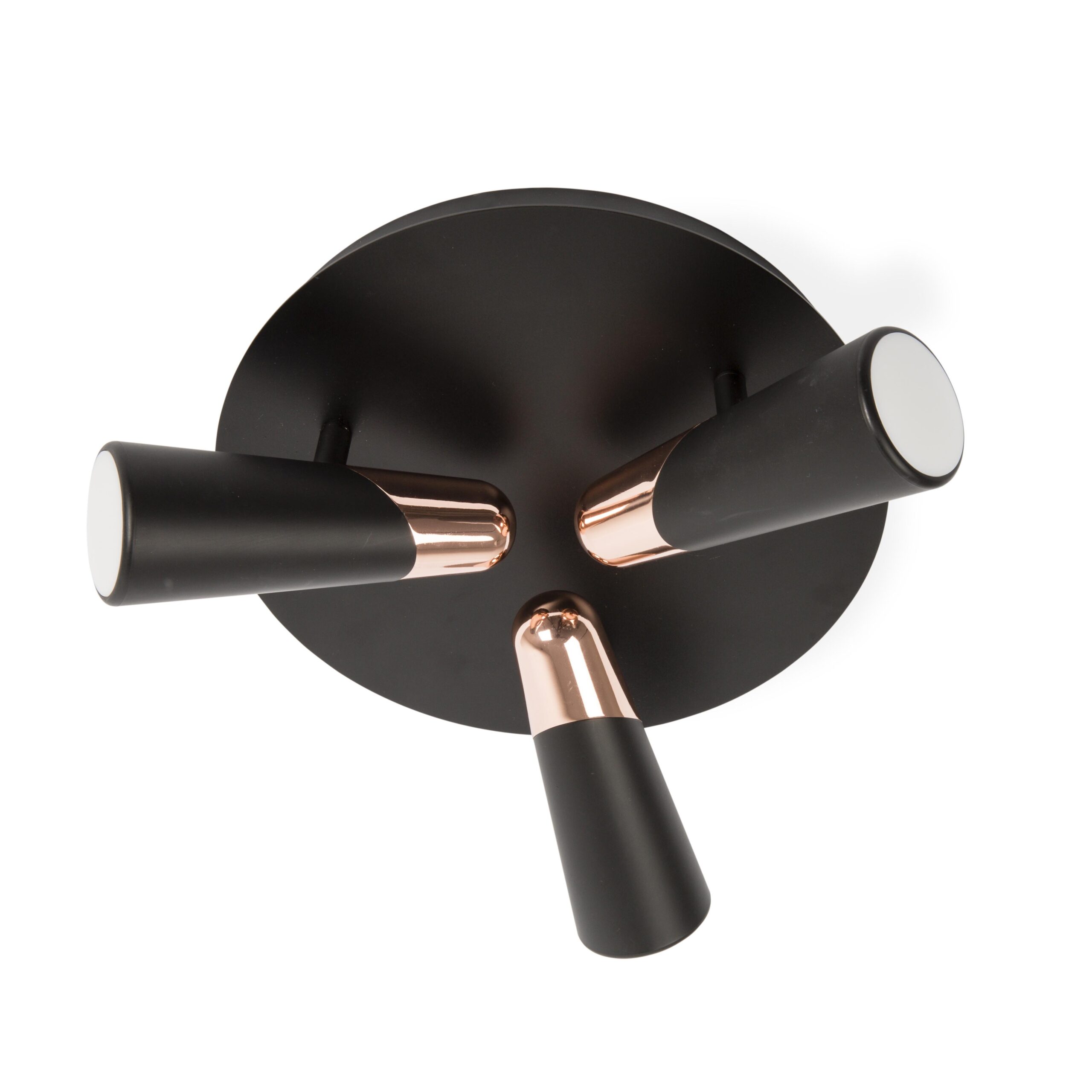 LAO PLAFON NEGRO/COBRE LED 3 X 4,5W 3000K