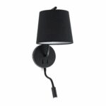 21604 BERNI APLIQUE NEGRO CON LECTOR E27 20W LED 3W scaled