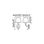 21619 ESSENTIAL APLIQUE CON LECTOR LED NIQUEL MATE E27