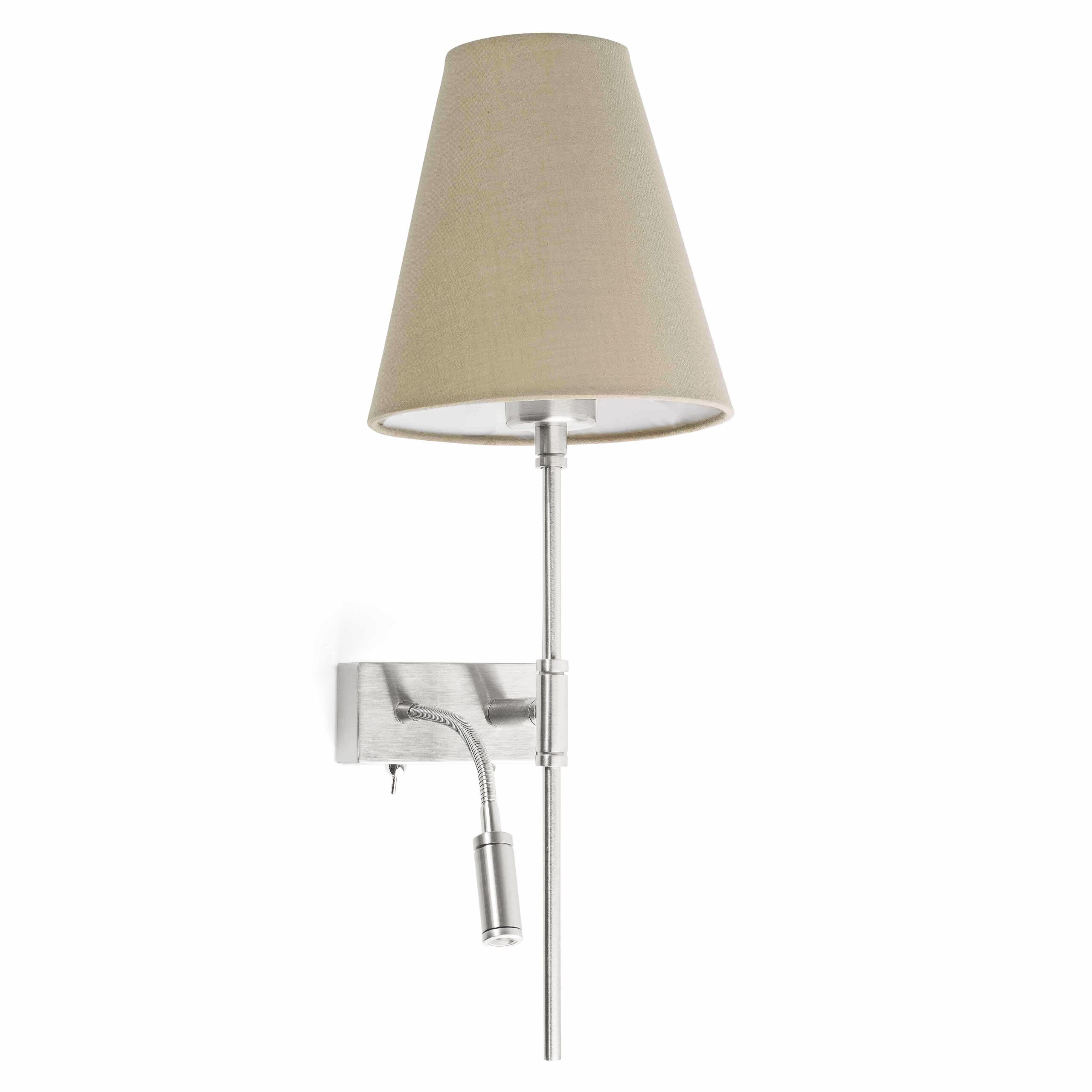 21856 SABANA APLIQUE DERECHA NIQUEL MATE E27 LECTOR LED scaled
