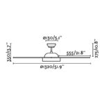 22053 POLARIS O132 CM BLANCO 3 PALAS LED 18W