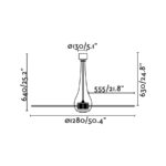 22077 ETERFAN O 1280 CM CRISTAL BOROSILICATO 3 PALAS