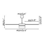 22137 ICE O132 CMS BLANCO 3 PALAS ALTAVOZ LED 15W 3000K