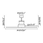 22175 WINCHE O130 DC CROMO 4 PALAS MADERA