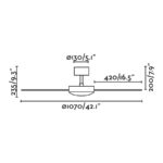 22215 MINI MALLORCA O106CM BLANCO 3 PALAS