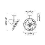 22263 KEIKI O45CM MARRON 3 PALAS