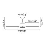 22273 LUZON O 132CM BLANCO 3 PALAS