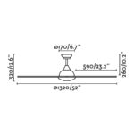 22277 SIOUX O 132CM BLANCO 3 PALAS