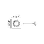 22540 RADON EMPOTRABLE CUAD. BLANCO GU10MR16LED