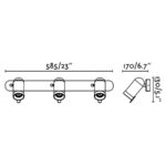 22580 ORLEANS APLIQUE CROMO 3XGU10