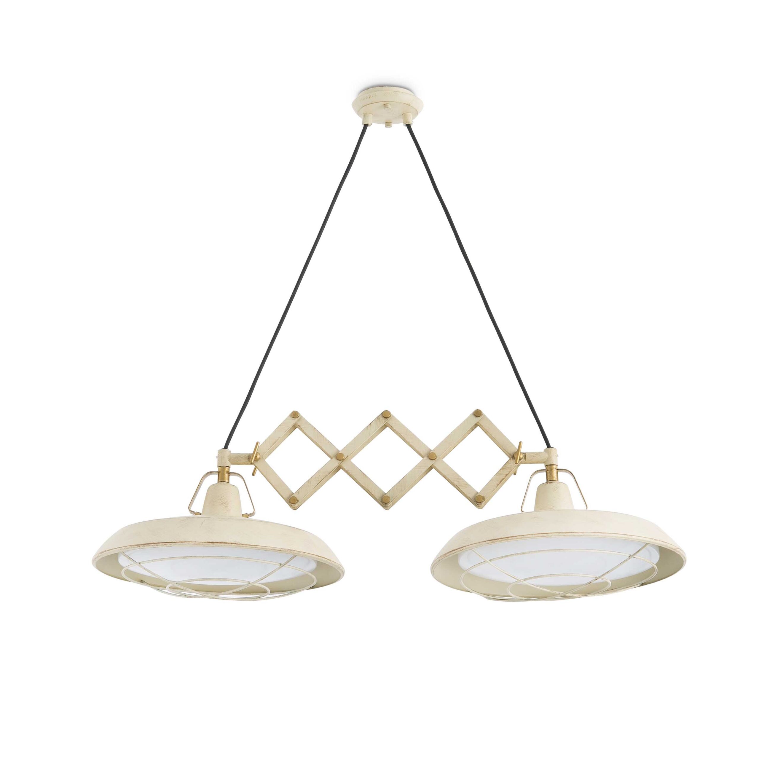 23075 PLEC COLGANTE EXTENSIBLE BLANCO ROTO 2 X LED scaled