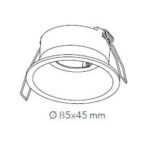 30585 Aro empotrable circular 85mm Moon