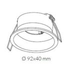 30586 Aro empotrable circular 92mm Venus