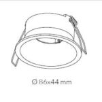 30675 Aro empotrable circular 86mm Dip IP 65