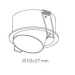 30679 Aro empotrable circular 83mm Daisy