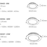 30696 Foco LED empotrable circular 8W 105mm Tina Round Deep