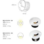 30704 Foco LED bidireccional circular 3W 50mm Lasso