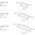 30708 Aplique LED pared rectangular 6W 150mm Sasha