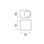 49821 Boj 162040 Aplique Antracita LED 1x6W 3000K 550lm IP54 CL.I LED integrado