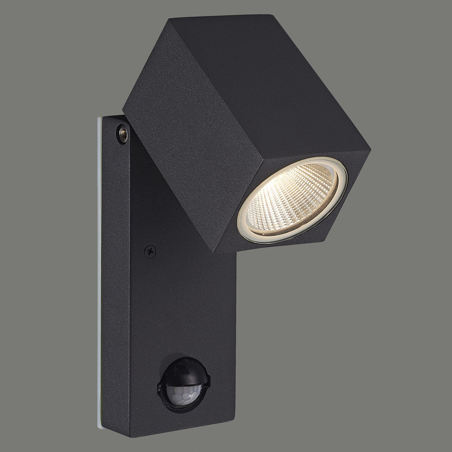 49862 Cala 162018 Aplique Gris oscuro LED 1x5.6W 3000K 610lm IP54 CL.I LED integrado Orientable Sensor de movimiento