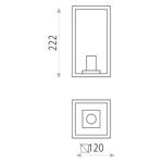 49970 Cube 162039 12 Aplique Antracita E27 1x20W IP54 CL.I