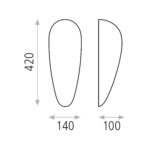 50227 Dora 16694 Aplique Opal E27 1x20W CL.I