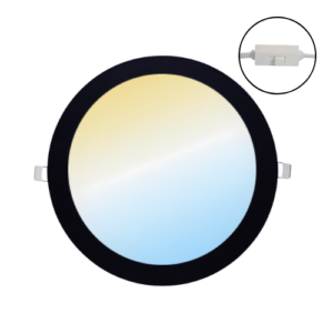 downlight led 18w negro cct redondo