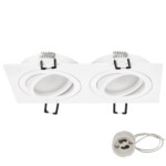 aro cuadrado doble blanco arena