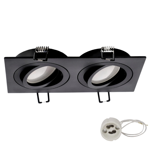 aro cuadrado doble negro arena