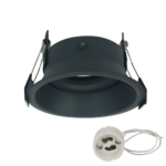 aro redondo retro negro mate