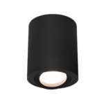 aro redondo superficie poise negro gu10