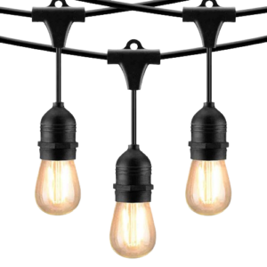 guirnalda 5 metros 10 portalamparas e27 negro