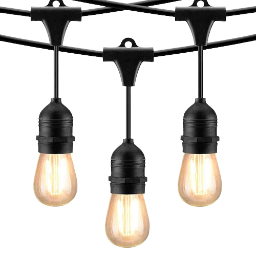 guirnalda 5 metros 10 portalamparas e27 negro