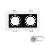 mini cardan para dicroica doble blanco